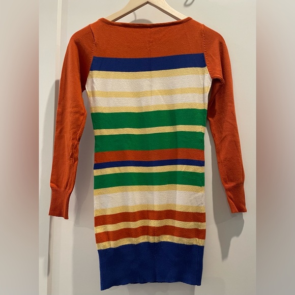 Cashmere and Wool Blend Colorful Striped Women's Sweater - Picture 7 of 7